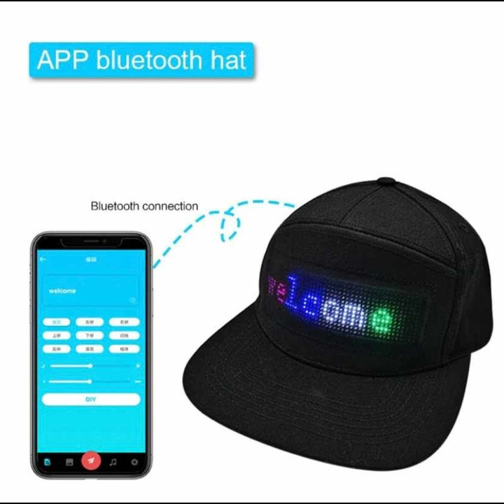 Gorra de béisbol con pantalla LED, sombr