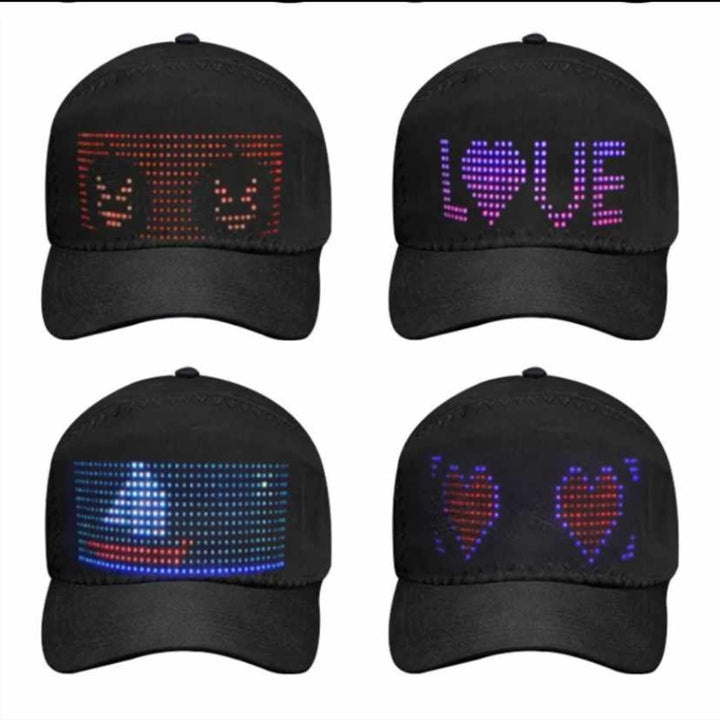 Gorra de béisbol con pantalla LED, sombr